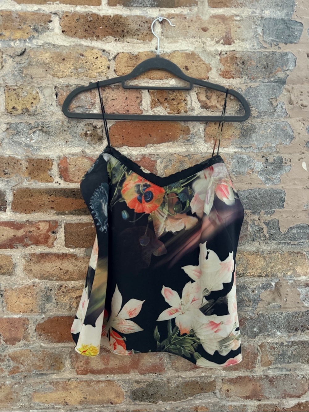 Ted Baker Black Floral Satin Camisole